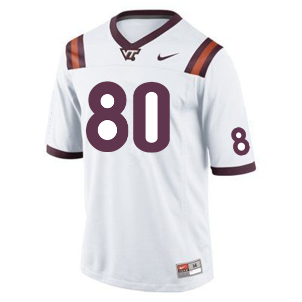 Men #80 Colt Pettit Virginia Tech Hokies College Football Jerseys Sale-Maroon